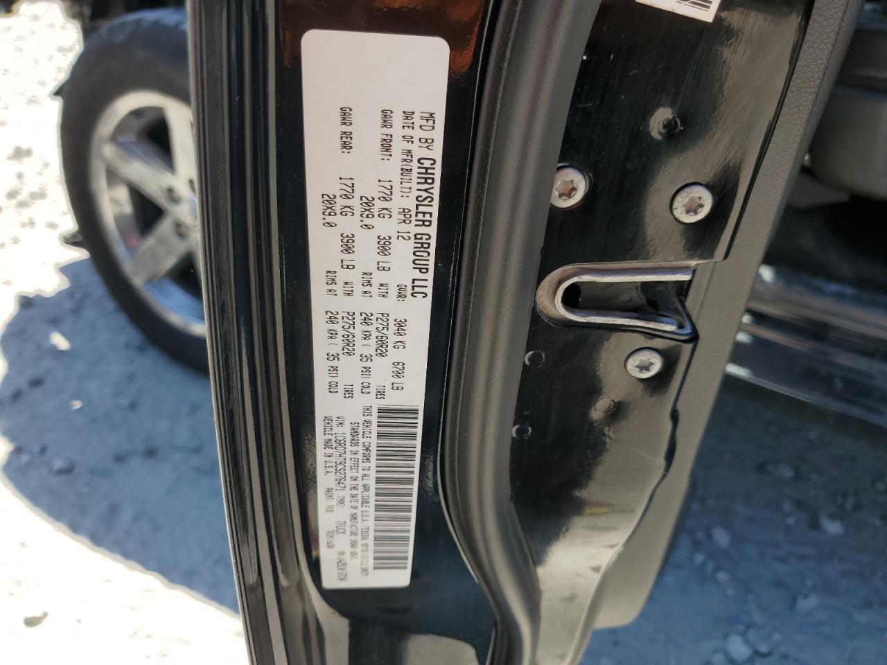 1C6RD7HT9CS276471 2012 Dodge Ram 1500 Sport