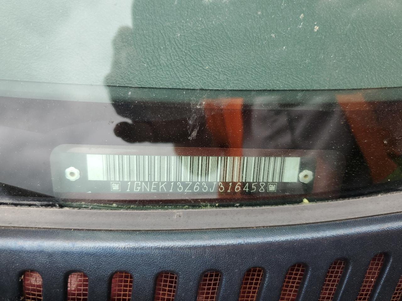 1GNEK13Z63J316458 2003 Chevrolet Tahoe K1500