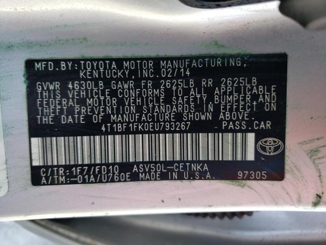 2014 Toyota Camry L VIN: 4T1BF1FK0EU793267 Lot: 53930464