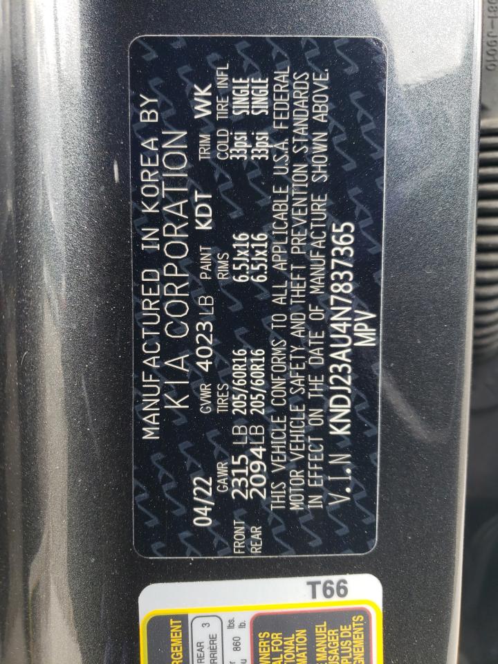 KNDJ23AU4N7837365 2022 Kia Soul Lx