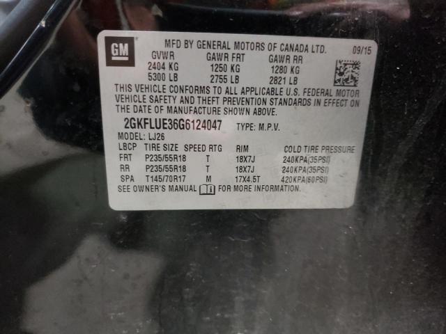 VIN 2GKFLUE36G6124047 2016 GMC Terrain, Slt no.13