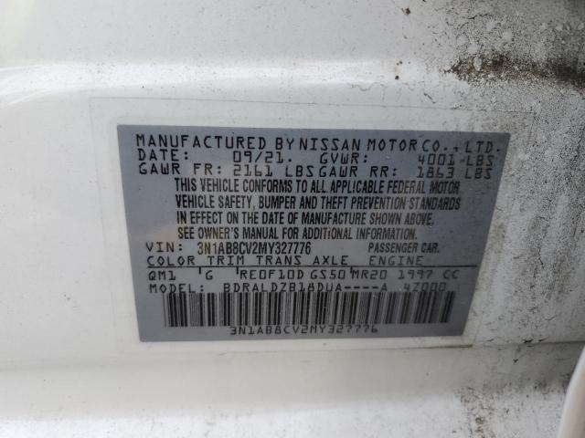 2021 Nissan Sentra Sv VIN: 3N1AB8CV2MY327776 Lot: 53916284