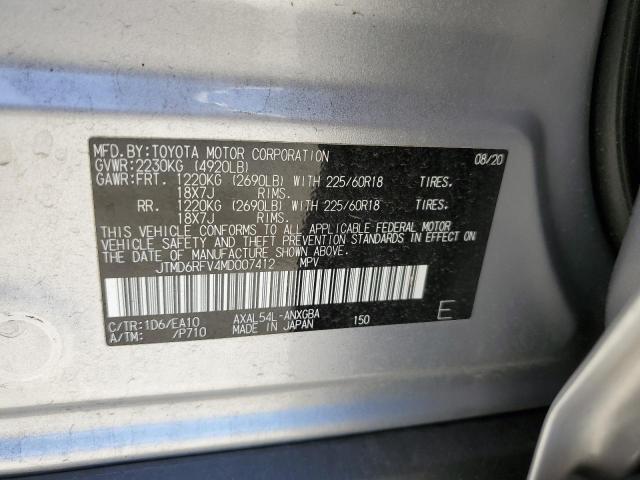 2021 Toyota Rav4 Limited VIN: JTMD6RFV4MD007412 Lot: 56894024