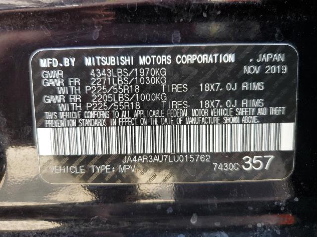 2020 Mitsubishi Outlander Sport Es VIN: JA4AR3AU7LU015762 Lot: 55372114