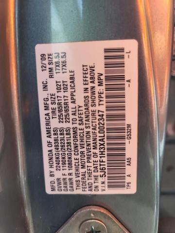 2010 Honda Accord Crosstour Ex VIN: 5J6TF1H3XAL002347 Lot: 56701434