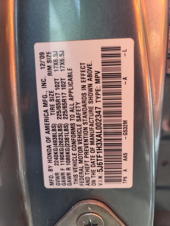 5J6TF1H3XAL002347 2010 Honda Accord Crosstour Ex