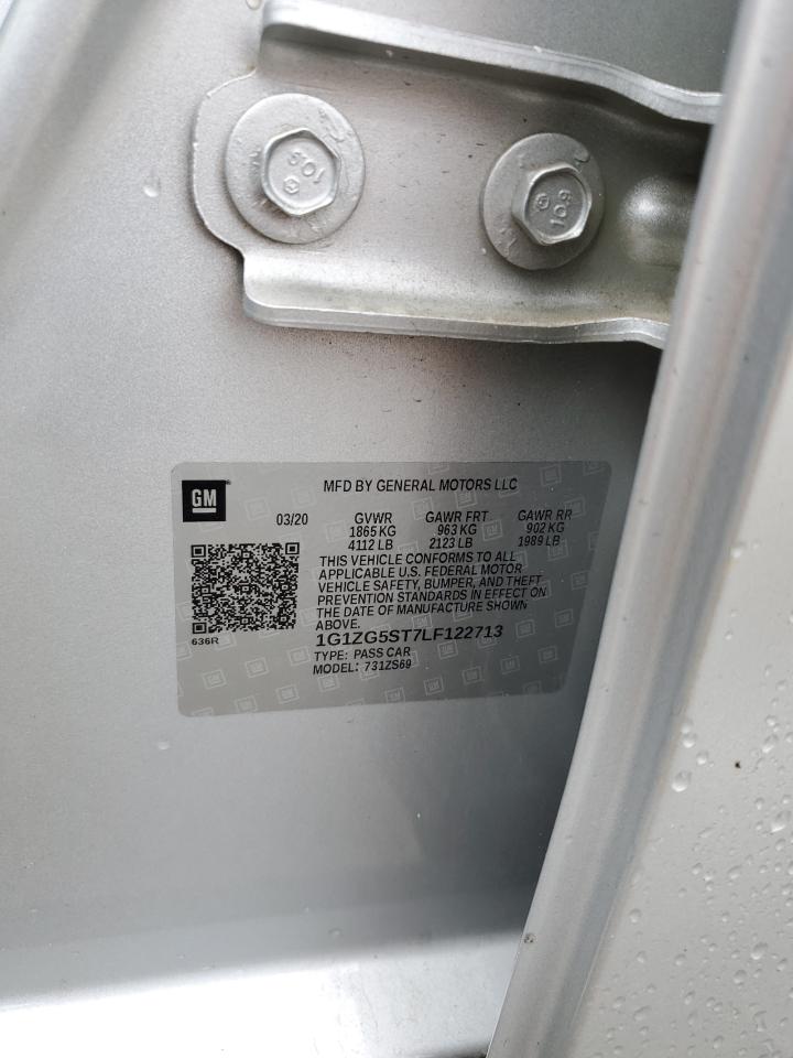 1G1ZG5ST7LF122713 2020 Chevrolet Malibu Rs