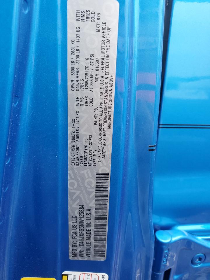 1C4HJXFG5NW125884 2022 Jeep Wrangler Unlimited Rubicon