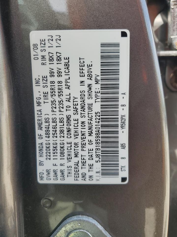 5J8TB18598A014225 2008 Acura Rdx Technology