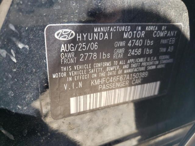 2007 Hyundai Azera Se VIN: KMHFC46F67A150389 Lot: 52761974