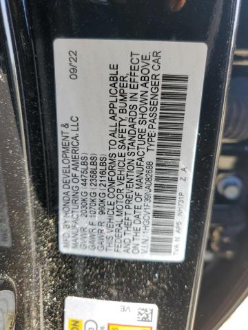 1HGCV1F39NA082688 Honda Accord SPO 12