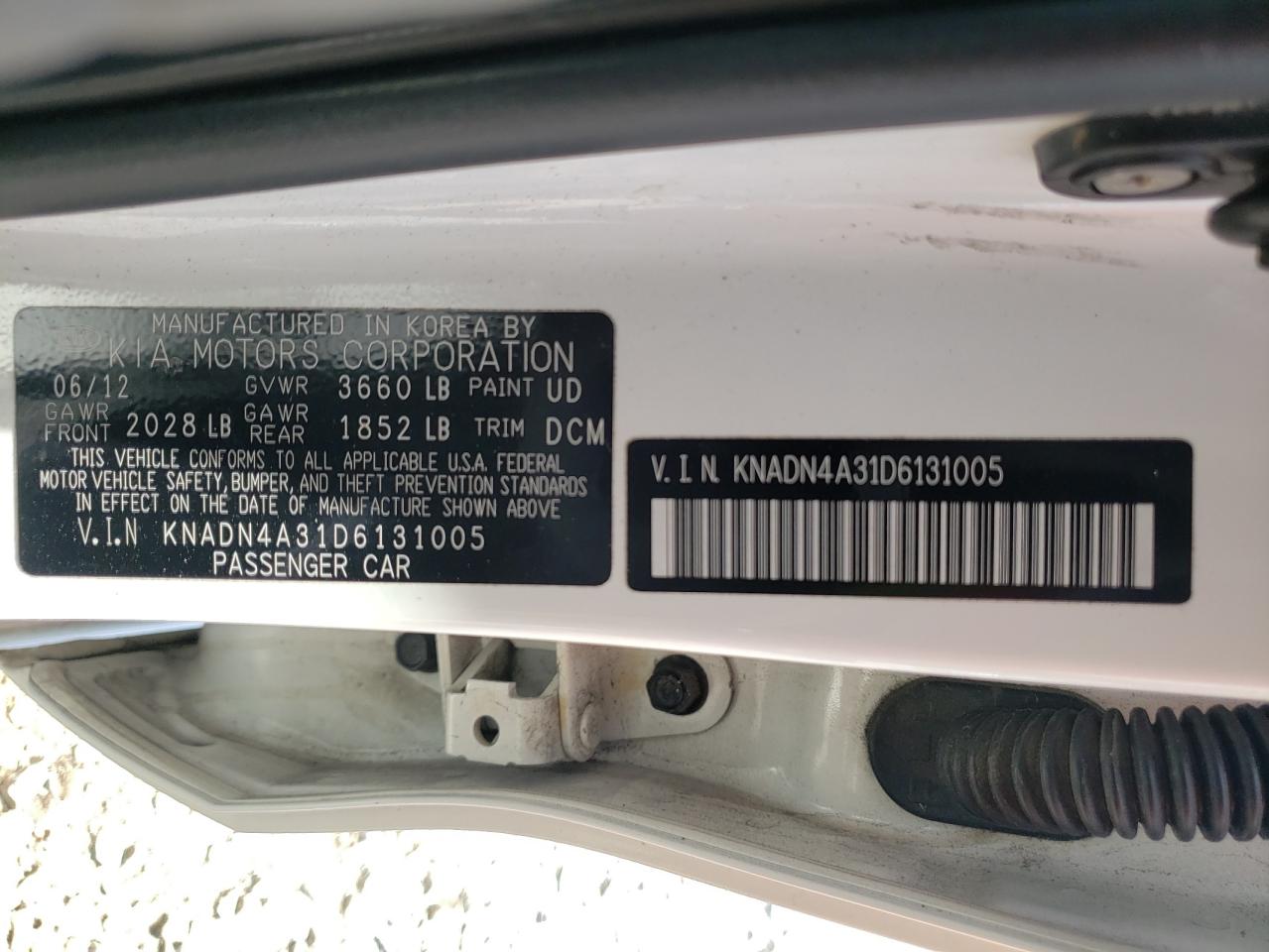 KNADN4A31D6131005 2013 Kia Rio Ex