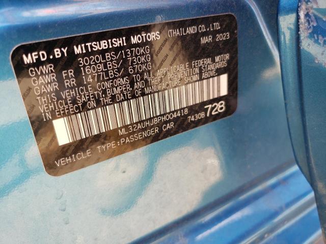 2023 Mitsubishi Mirage Es VIN: ML32AUHJ8PH004418 Lot: 55741844