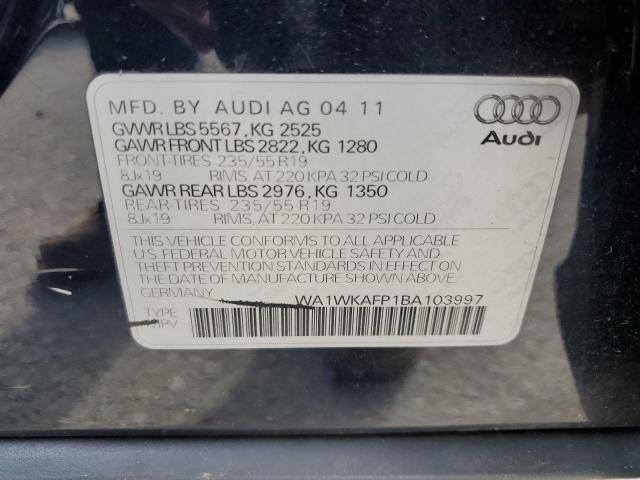 2011 Audi Q5 Prestige VIN: WA1WKAFP1BA103997 Lot: 55527274