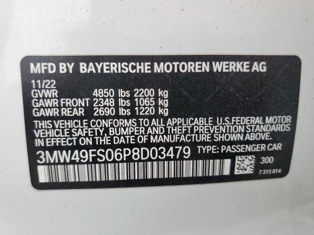 2023 BMW M340I VIN: 3MW49FS06P8D03479 Lot: 56157764