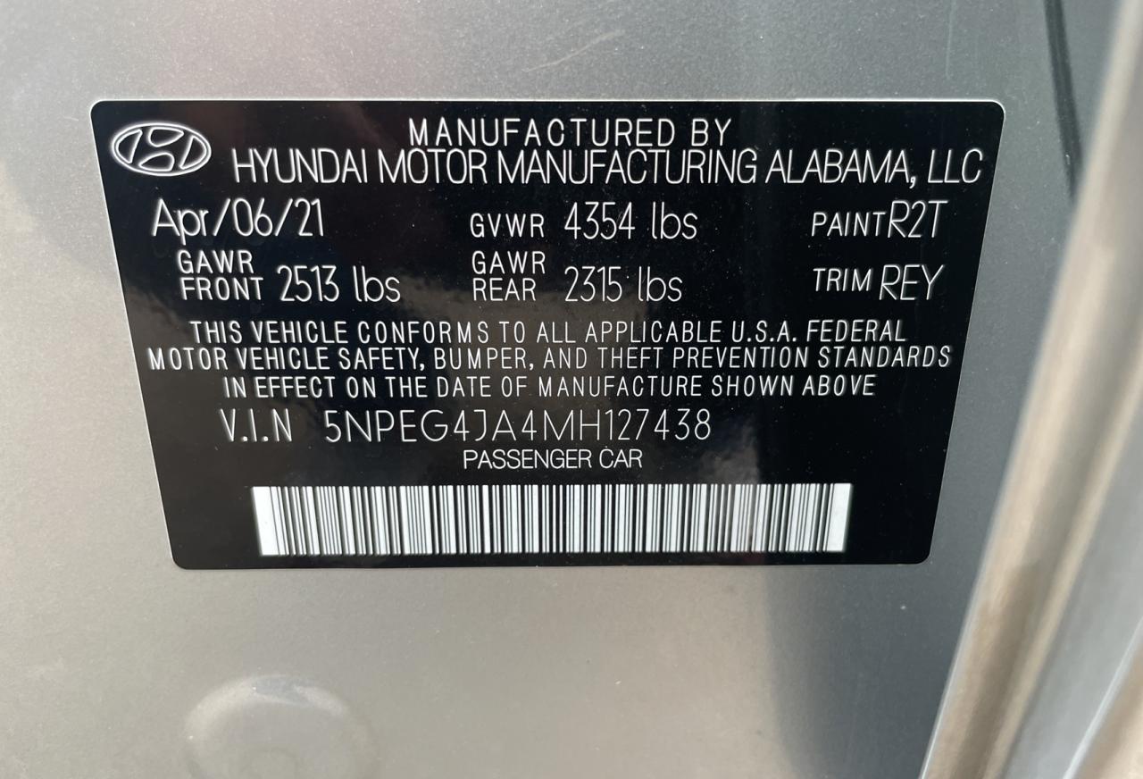 5NPEG4JA4MH127438 2021 Hyundai Sonata Se