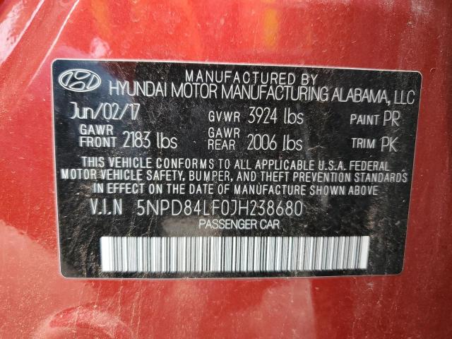 2018 HYUNDAI ELANTRA SE - 5NPD84LF0JH238680