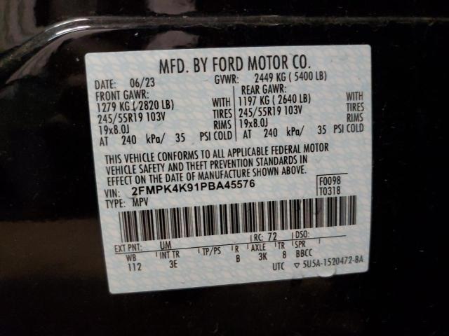 2023 Ford Edge Titanium VIN: 2FMPK4K91PBA45576 Lot: 57195084