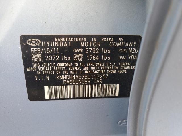 2011 Hyundai Elantra Gls VIN: KMHDH4AE7BU107257 Lot: 53467124