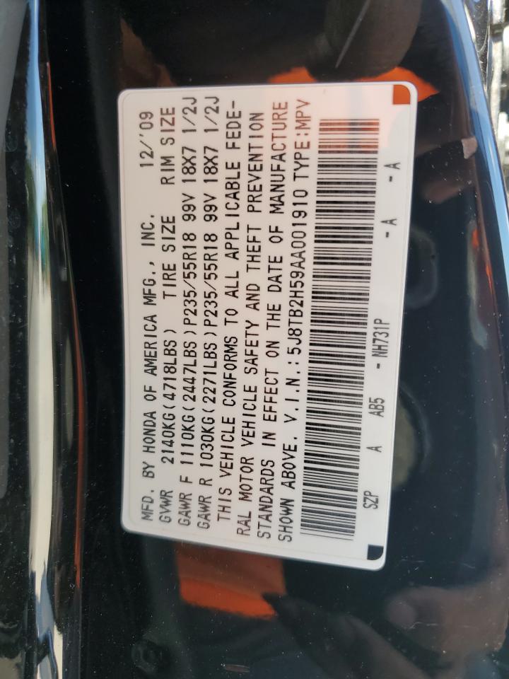 5J8TB2H59AA001910 2010 Acura Rdx Technology