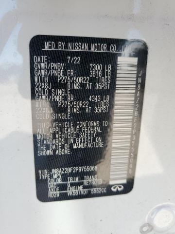 2023 Infiniti Qx80 Sensory VIN: JN8AZ2BF2P9755068 Lot: 53480734