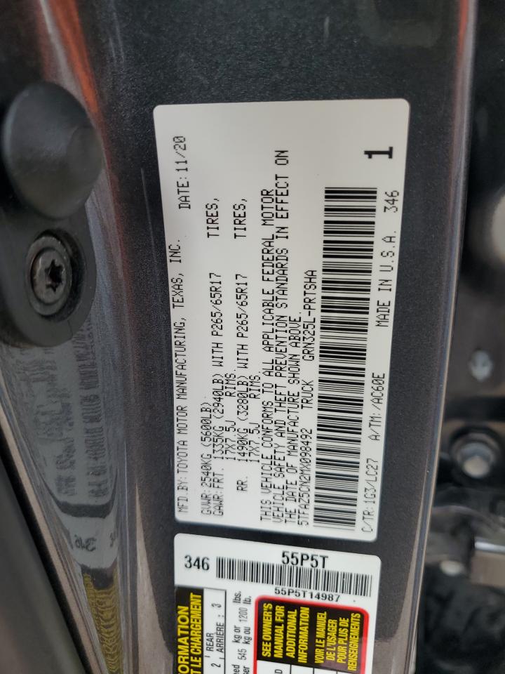 5TFAZ5CN2MX098492 2021 Toyota Tacoma Double Cab