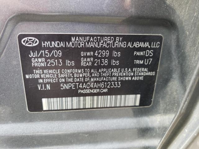 2010 Hyundai Sonata Gls VIN: 5NPET4AC4AH612333 Lot: 56413694