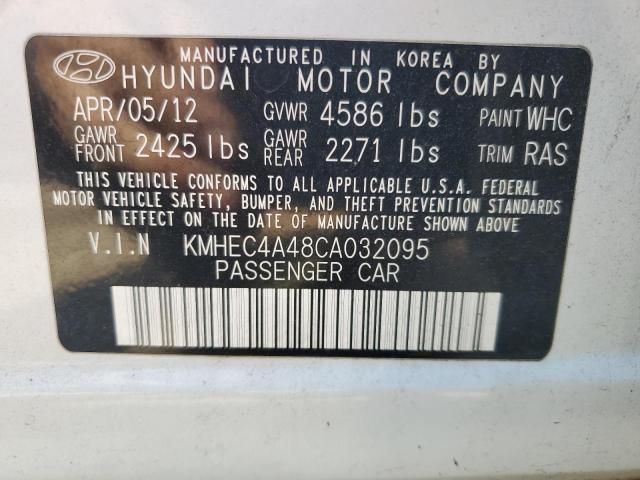 2012 Hyundai Sonata Hybrid VIN: KMHEC4A48CA032095 Lot: 55409514