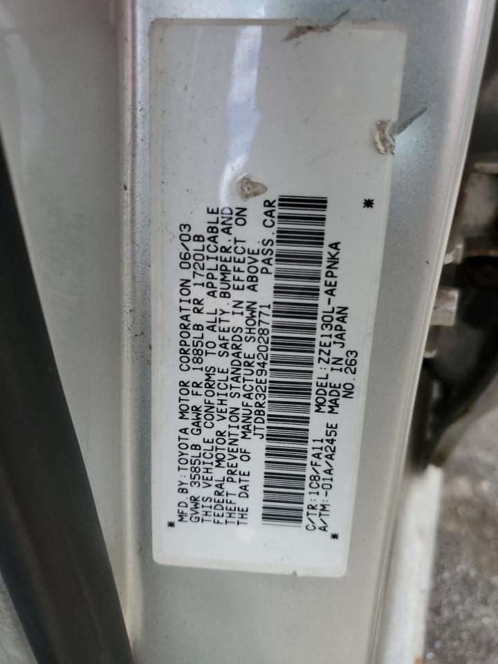 JTDBR32E942028771 2004 Toyota Corolla Ce