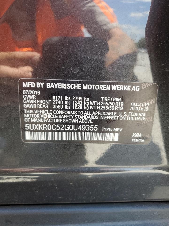 5UXKR0C52G0U49355 2016 BMW X5 xDrive35I