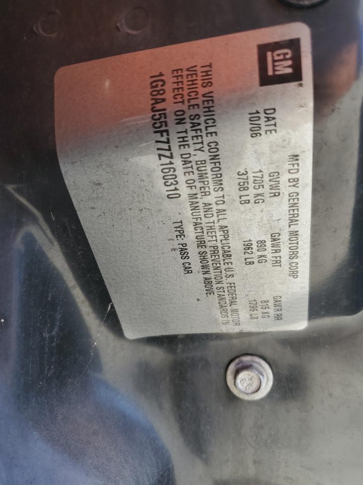 1G8AJ55F77Z160310 2007 Saturn Ion Level 2