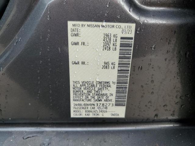 2023 Nissan Altima Sv VIN: 1N4BL4DV4PN378273 Lot: 56354984