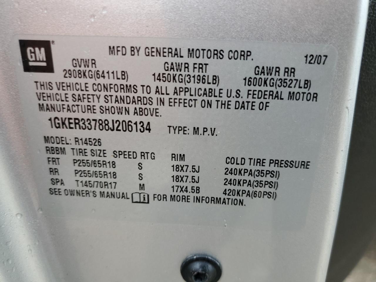 1GKER33788J206134 2008 GMC Acadia Slt-2