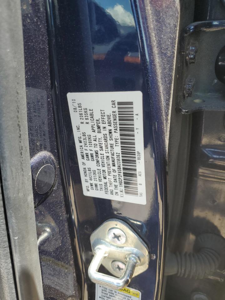 1HGCP2F85BA008062 2011 Honda Accord Exl