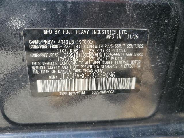 2016 SUBARU CROSSTREK - JF2GPABC8G8229496
