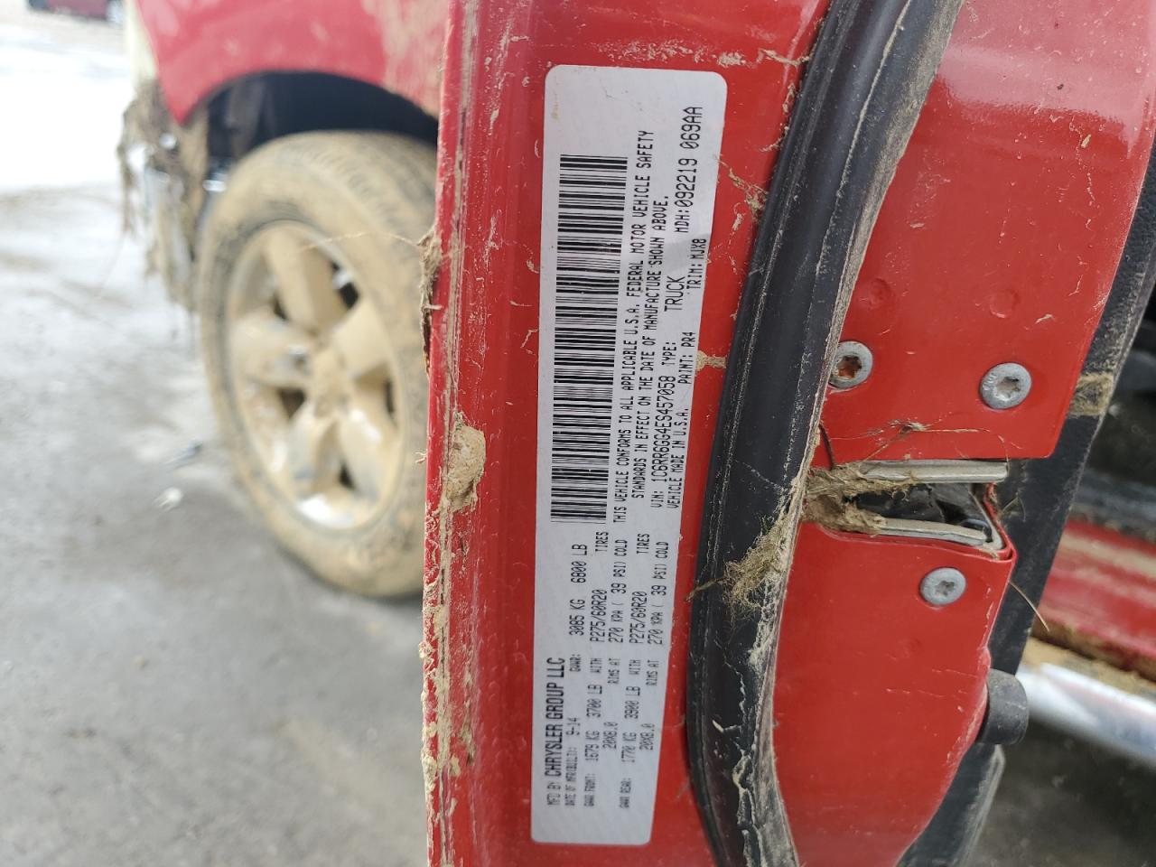 1C6RR6GG4ES457058 2014 Ram 1500 Slt