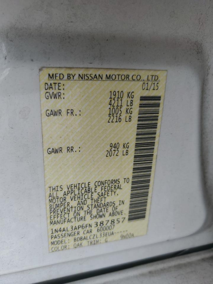 1N4AL3AP6FN387857 2015 Nissan Altima 2.5