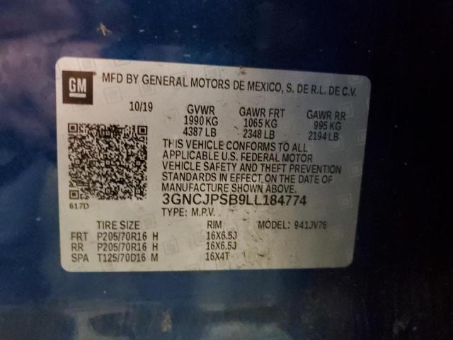 3GNCJPSB9LL184774 2020 CHEVROLET TRAX - Image 12