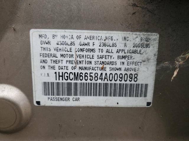 1HGCM66584A009098 2004 Honda Accord Ex