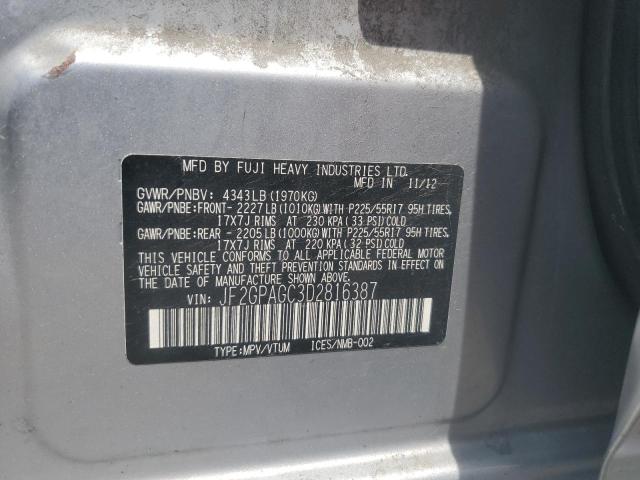 2013 Subaru Xv Crosstrek 2.0 Limited VIN: JF2GPAGC3D2816387 Lot: 53322544