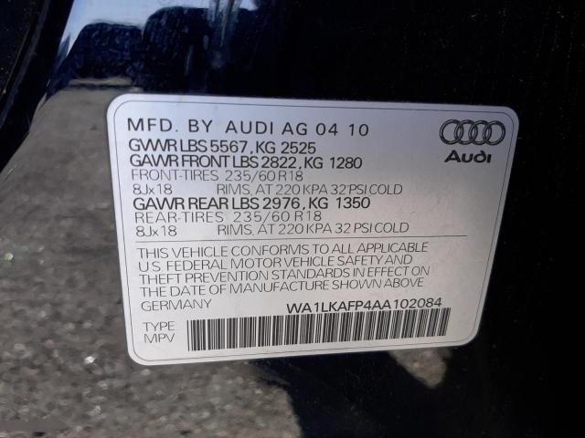 2010 Audi Q5 Premium Plus VIN: WA1LKAFP4AA102084 Lot: 53778584
