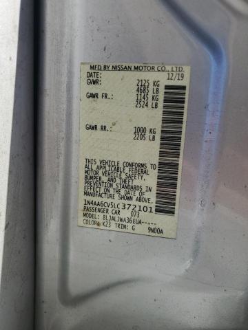 2020 Nissan Maxima Sv VIN: 1N4AA6CV5LC372101 Lot: 55044014