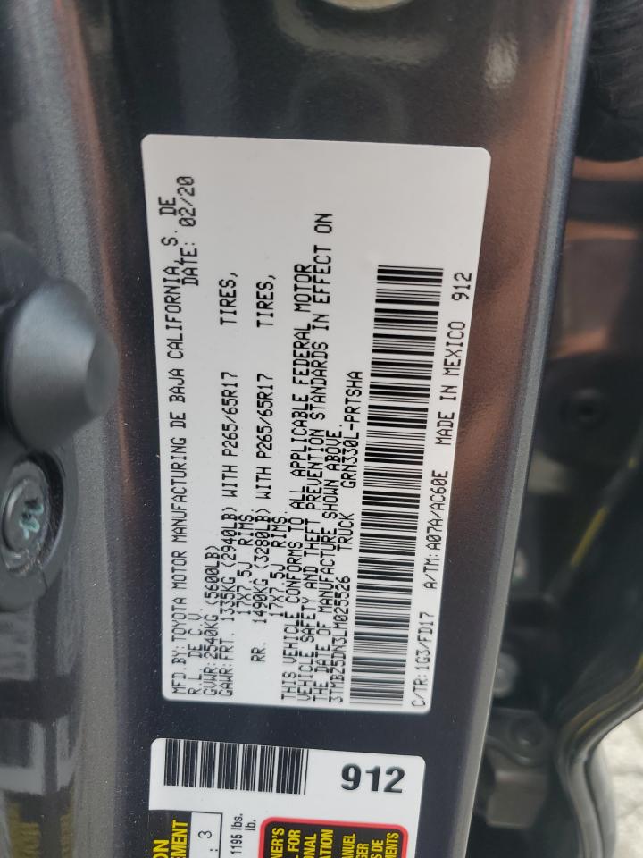 3TMBZ5DN3LM025526 2020 Toyota Tacoma Double Cab