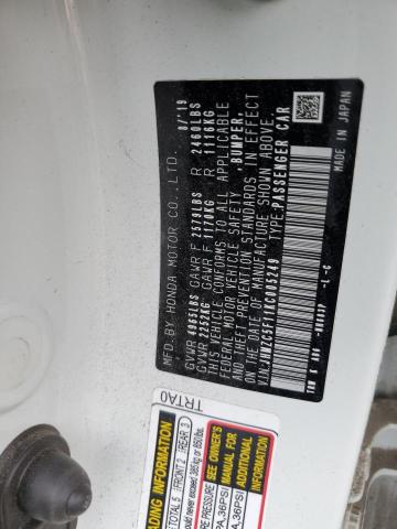 2019 HONDA CLARITY - JHMZC5F11KC005249