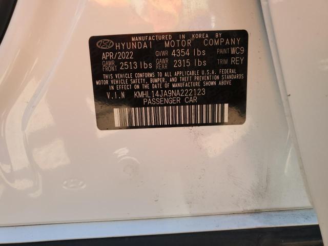 2022 Hyundai Sonata Sel VIN: KMHL14JA9NA222123 Lot: 57109934