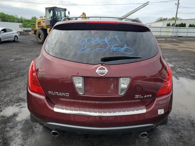 2006 Nissan Murano Sl VIN: JN8AZ08W86W524042 Lot: 55177324