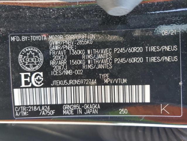 2022 TOYOTA 4RUNNER LI JTEKU5JR0N5972744