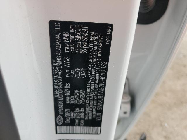 2022 Hyundai Tucson Sel VIN: 5NMJB3AE2NH080032 Lot: 55126884