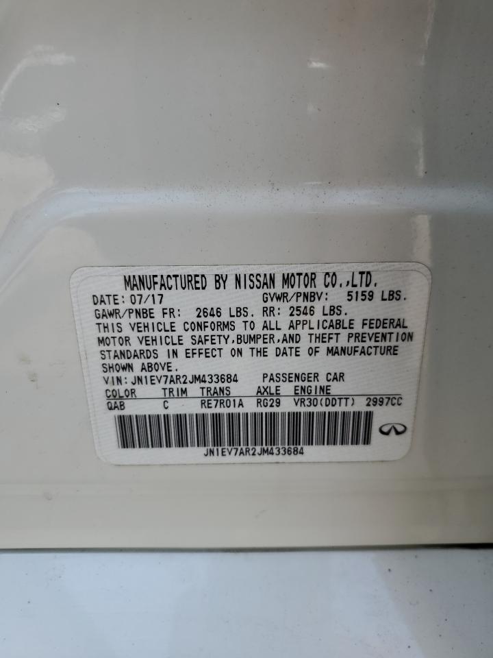 JN1EV7AR2JM433684 2018 Infiniti Q50 Luxe