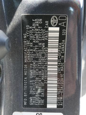 2010 Toyota Corolla Base VIN: 2T1BU4EE2AC530583 Lot: 55665384